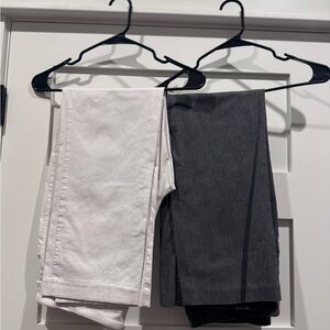 White and Gray Pants Set